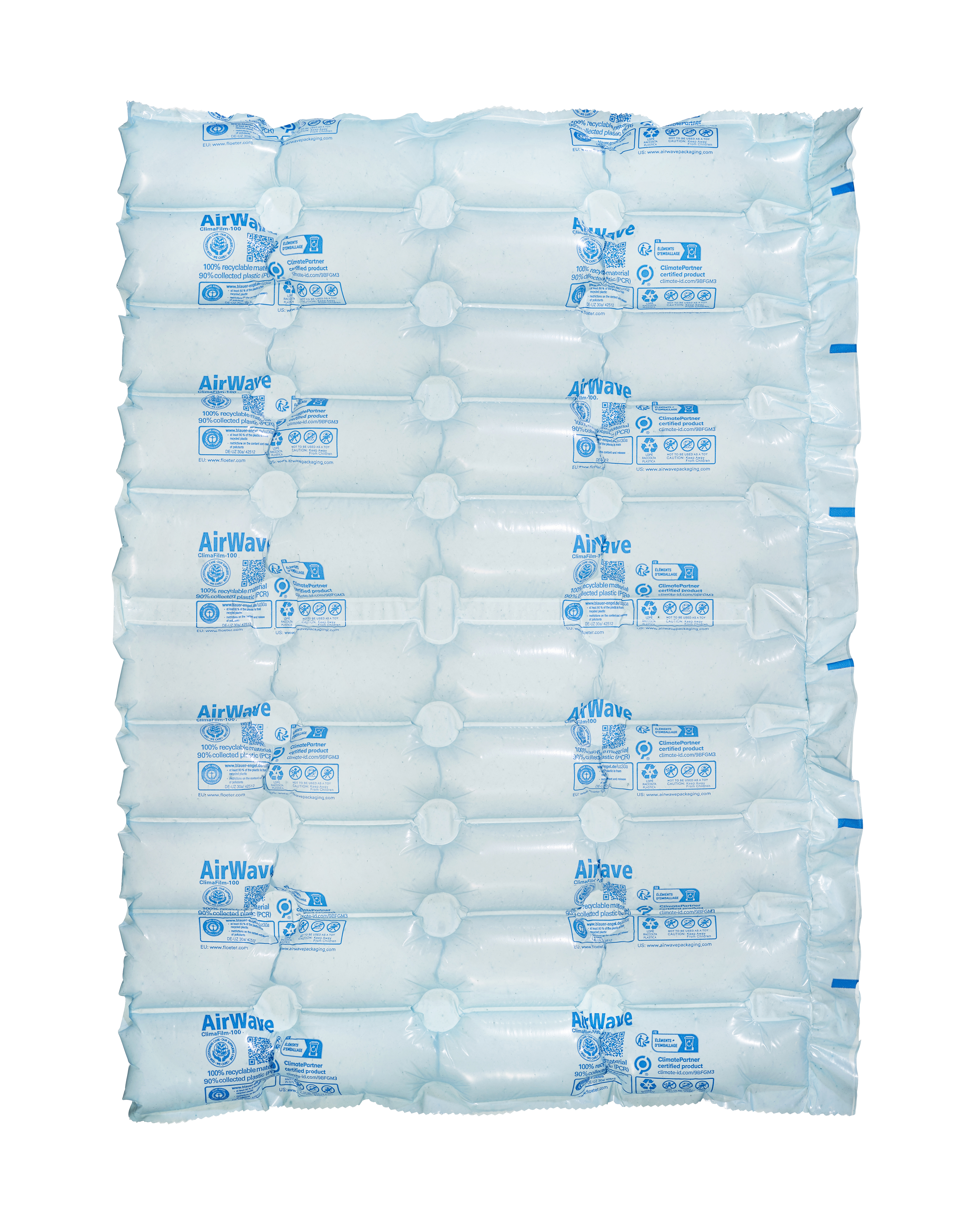 EcoWave-100 type 8.3 air cushion wrapper - climate certified / 90% PCR